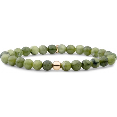 Sparkling Jewels korálkový náramok so zeleným jadeitom SBG-GEM61-ADD-6MM