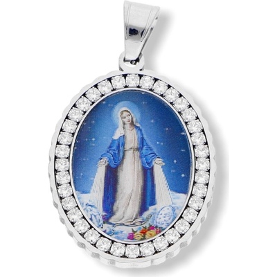 Ewena Přívěsek Madonka s krystalky KTH654