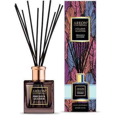Areon домашен парфюм с клечки, Exclusive Selection, Precious Leather, 150мл
