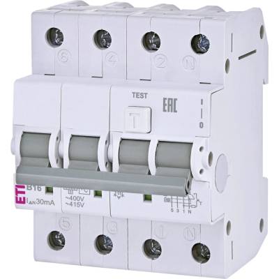 Eti-Polam 4P 16A B 0,03A typ AC KZS-4M 002174004