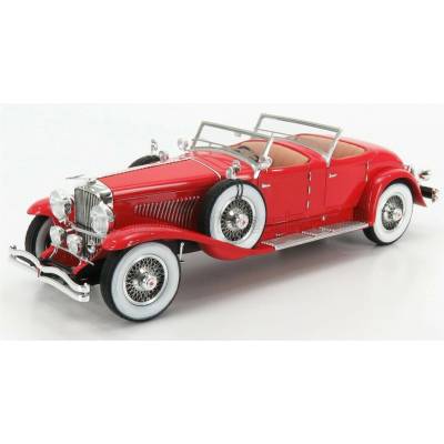 MATRIX SCALE MODELS DUESENBERG SJ 2608 TORPEDO PHEATON WALKER CABRIOLET OPEN 1930 RED 1:18