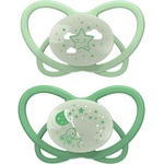 NIP Силиконови залъгалки NIP My Butterfly Green - Зайче и звездичка, 0-6 м, 2 броя, зелени (44000821316249) - ozone