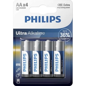 Philips LR6E4B/10 ELEM ULTRA ALKALI AA 4-BLISTER (LR6E4B/10)