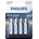 Philips LR6E4B/10 ELEM ULTRA ALKALI AA 4-BLISTER (LR6E4B/10)