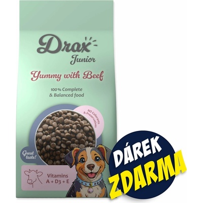 Drax Junior Dog s hovězím 3 kg