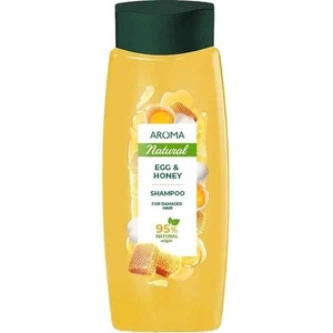 AROMA Natural Шампоан за увредена коса, яйце и мед, 400 ml - baby