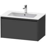 Duravit Ketho. 2 - Шкафче за умивалник 44x81x48 см, 1 чекмедже, графит матов K25063049490000 (K25063049490000)