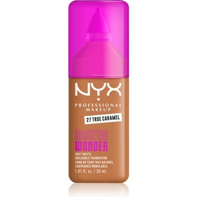 NYX Professional Makeup Make ‘Em Wonder ľahký zmatňujúci make-up 27 True Caramel 30 ml