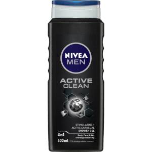 Nivea Мъжки душ гел 500мл - Active clean (2795)