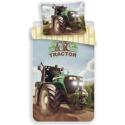Jerry Fabrics Obliečky Traktor green 70x90 140x200
