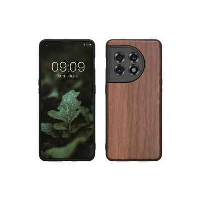 Pouzdro kwmobile Dřevěné OnePlus 11 tmavě hnědá