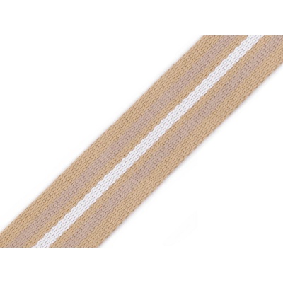 Oboustranný popruh šíře 38 mm béžová písková 1 m