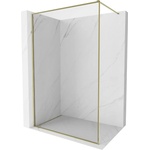 Mexen Kioto-F празнична стена за душ Walk-in с рамка 120 x 202 cm, прозрачен 8 mm, златен - 800-120-104-50-00 (800-120-104-50-00)