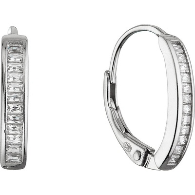 Pavona stříbrné visací náušnice se zirkony 11667.1