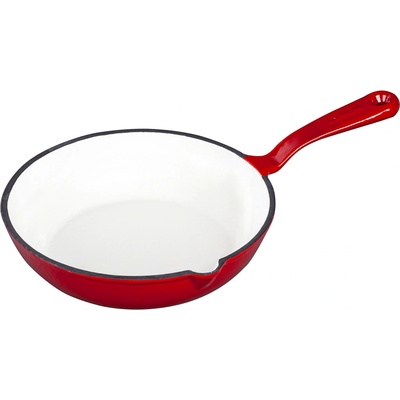 Český smalt GOURMETINA Litinová smaltovaná pánev Stínově červená 21 cm
