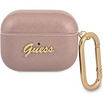 Guess Калъф Guess GUAPSASMP Saffiano Script Metal Collection за AirPods Pro (GUE001438)