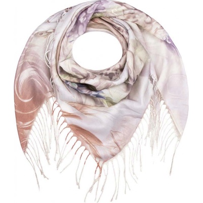 Biju dámský šátek květinový krémový 0794-3 7200794-3 – Zboží Mobilmania