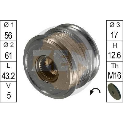 Voľnobeżka alternátora ERA ZN5505