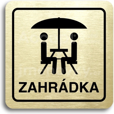 ACCEPT Piktogram zahrádka II - zlatá tabulka - černý tisk