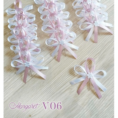 Saténové svatební vývazky V06 (Light Dusty Rose) – Zboží Dáma