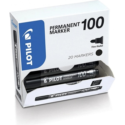 Pilot Marker 100 čierny 20 ks