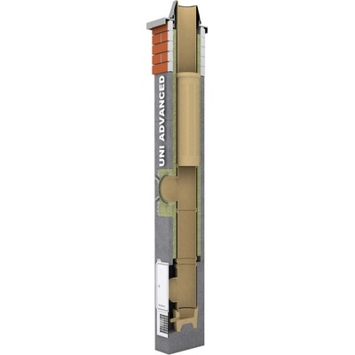 Schiedel Komínová sestava Uni Advanced jednoprůduchový 18 cm 6 m UNI180690 – Zboží Dáma