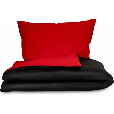 Kvalitex obliečky satén Luxury Collection červené-čierne 200x240 2x70x90