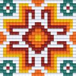 Bright Toys Мозайка с пиксели - Българска народна шевица, 24x24 пиксела - Мотив 32 (BE24032)