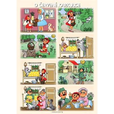 O Červené karkulce - tématický obraz, vyprávěj pohádku