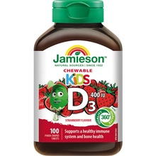 Jamieson Vitamín D3 Kids Jahoda 100 tablet