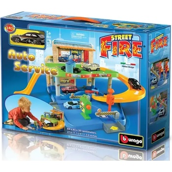 Bburago Street Fire - Автосервиз с 1 брой кола 093023