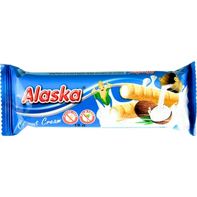 Alaska Trubičky plnené kokosovým krémom 18 g