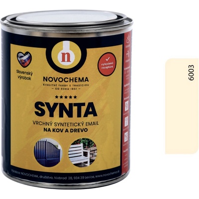 Novochema Synta vrchní syntetický email na kov a dřevo 5 kg 6003 Slonová kost