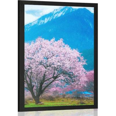 Plakát kouzelný japonský strom - 20x30 silver