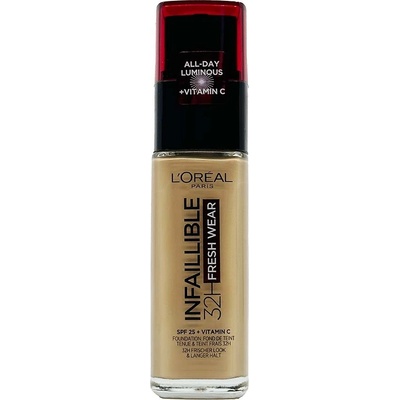 L'Oréal Paris Infaillible 32H Fresh Wear dlhotrvajúci tekutý make-up 200 Golden Sand 30 ml