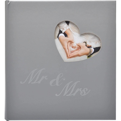 KPH Svatební fotoalbum Mr a Mrs šedé
