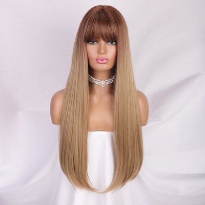 Dlhá blond parochňa Rosa s ofinou