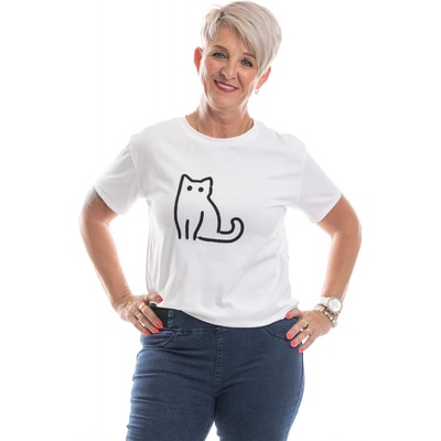 Italy fashion Dámské tričko CAT Bílá