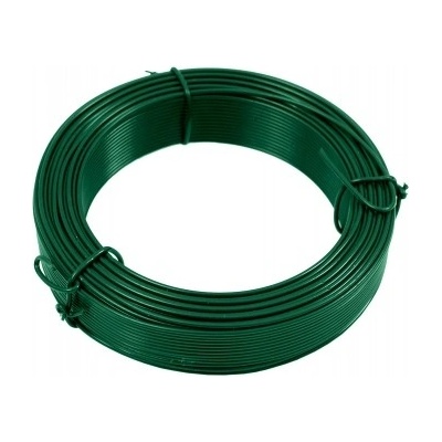 Vázací drát poplastovaný, zelený, průměr 2,6 mm, 25 m, Zn+PVC