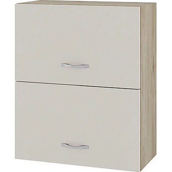 ИРИМ Горен шкаф с две хоризонтални врати Сити АРС-11 дъб сонома арвен / сатен 60 см