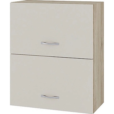 ИРИМ Горен шкаф с две хоризонтални врати Сити АРС-11 дъб сонома арвен / сатен 60 см