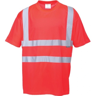 Portwest tričko S478 Hi-Vis krátký rukáv reflexní Červená L