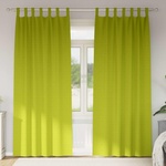 vidaXL Завеси за затъмняване с пръстени 2 бр. Зелено 245 x 140 см (4107611)