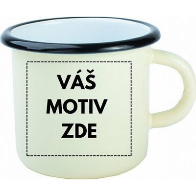 AveTech Slonovinový prémiový plecháček s černým lemem 360 ml