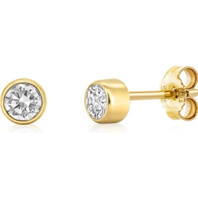SOFIA DIAMONDS zlaté náušnice s diamantmi 2 x 0,23 ct UDER26657Y-H-I1