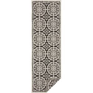 Hanse Home Черно-кремав килим за открито , 80 x 250 cm Jardin - NORTHRUGS (104129-80x250)
