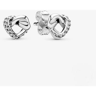 DELIS Сребърни обеци, jw493, дизайн на сърце с цирконий, с родиево покритие (jw493)