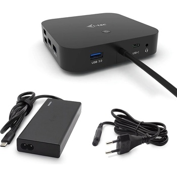 i-Tec USB-C Dual Display Docking Station with Power Delivery 65W + i-Tec Universal Charger 77 W C31DUALDPDOCKPD65W