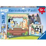 Ravensburger Детски пъзел Ravensburger 3 x 49 части - Блуи (5685) - ozone