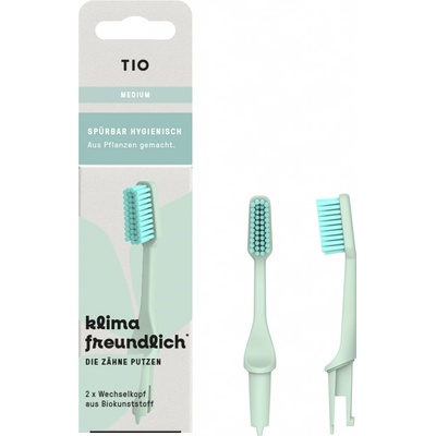 Tio Brush Náhradné hlavice na zubnú kefku Medium - Cool Dew - 2 ks